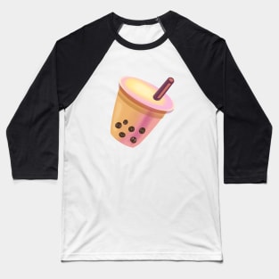 Sunset Boba Face Baseball T-Shirt